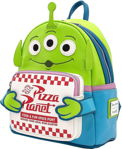Loungefly Disney Pixar Toy Story Pizza Planet Alien Mini Backpack - Front