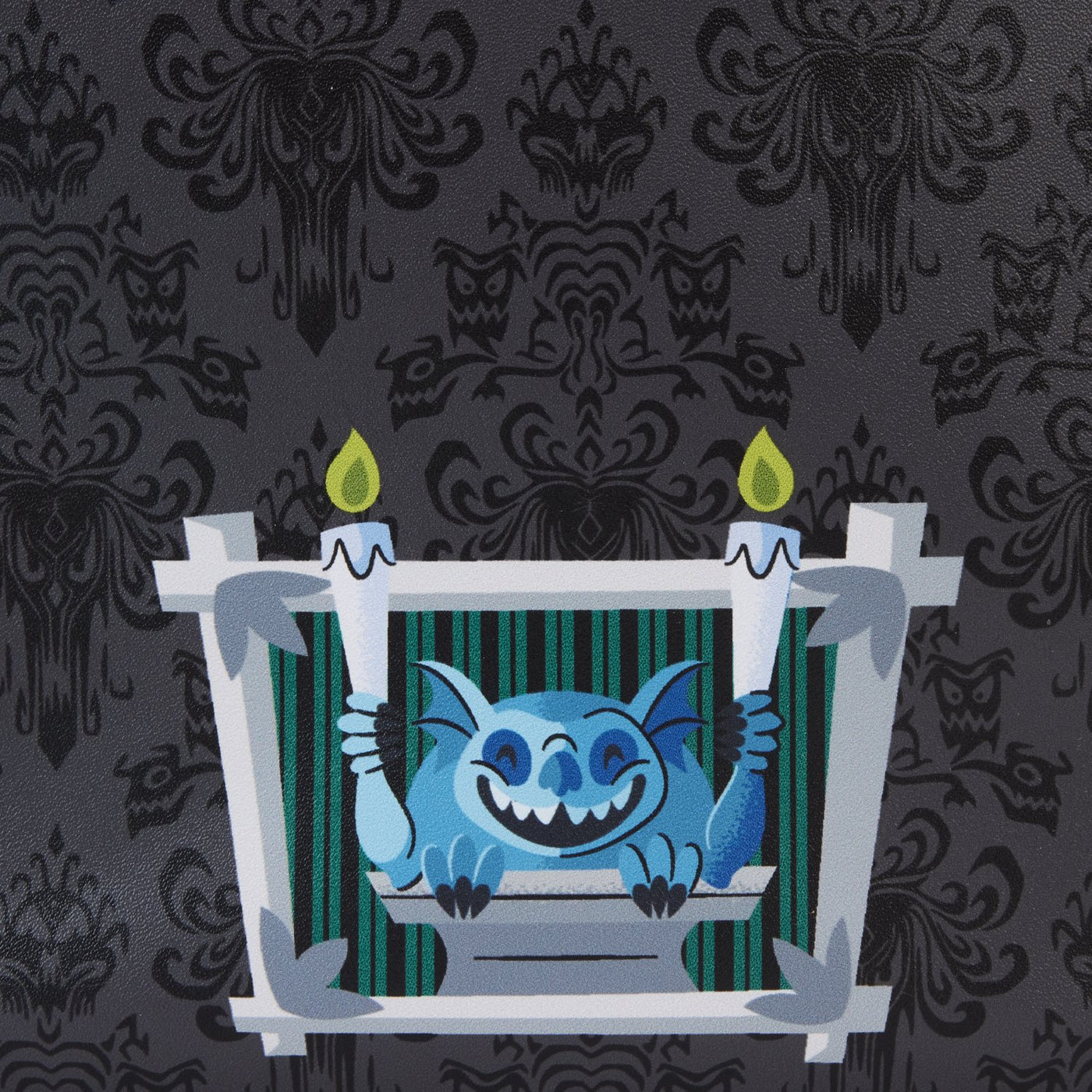 Loungefly Disney Haunted Mansion Black Widow Bride Lenticular Mini Backpack - Closeup