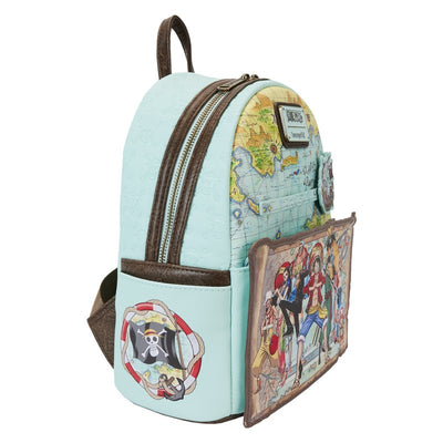 Loungefly Toei One Piece Luffy Gang Map Mini Backpack - Alternate Side View