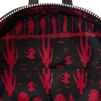 671803461093 - Loungefly Netflix Stranger Things Upside Down Shadows Mini Backpack - Interior Lining