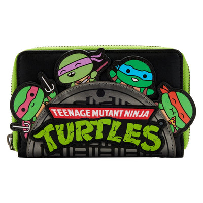 Loungefly Teenage Mutant Ninja Turtles Sewer Cap Zip-Around Wallet - Front