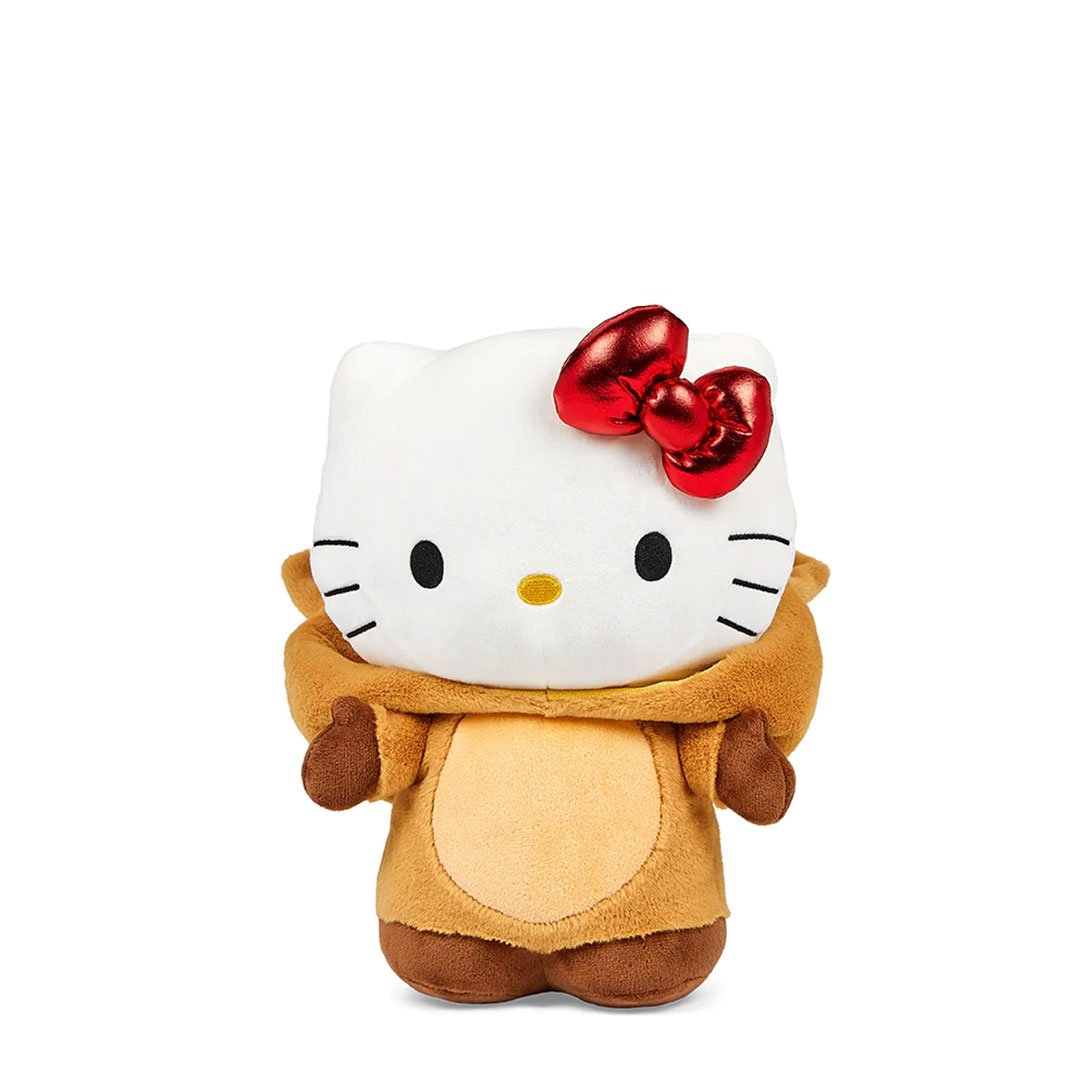 Kidrobot Sanrio 13" Hello Kitty Reindeer Plush Toy - Front hood down