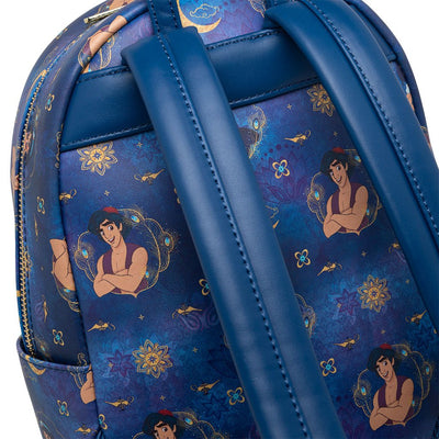 707 Street Exclusive - Loungefly Disney Aladdin and Jasmine Mini Backpack - Back Straps