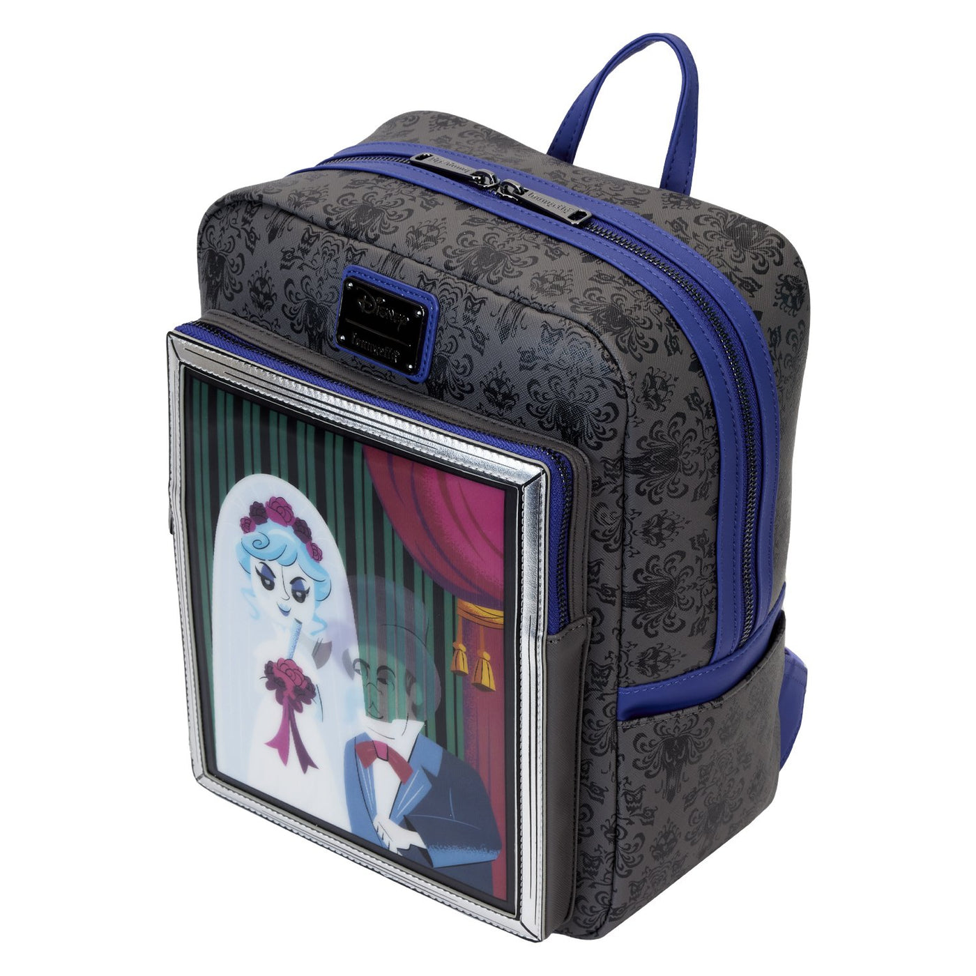 Loungefly Disney Haunted Mansion Black Widow Bride Lenticular Mini Backpack - Top
