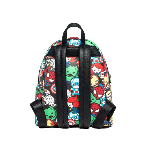 707 Street Exclusive - Loungefly Marvel Avengers Chibi Allover Print Mini Backpack - Back