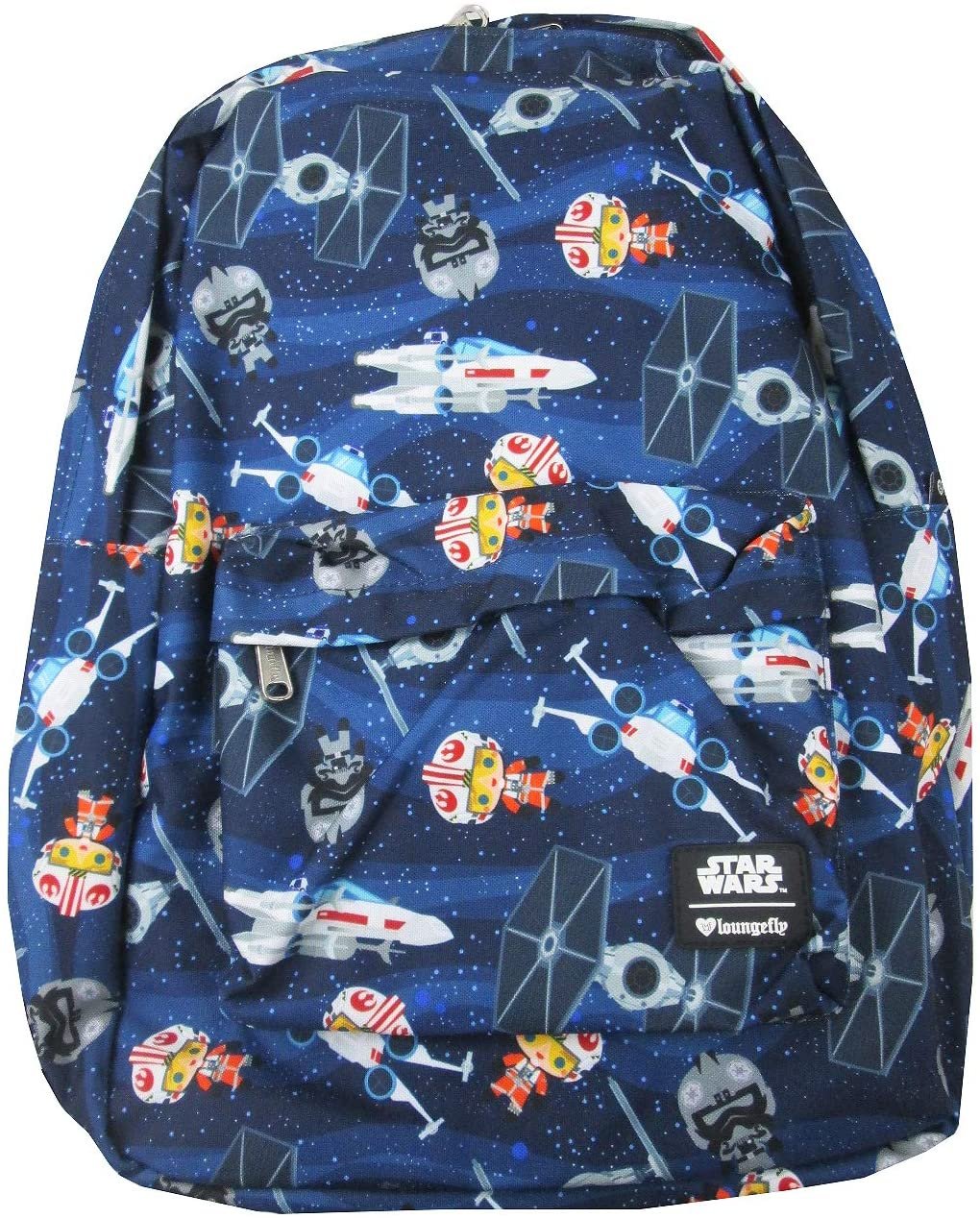 Star Wars Chibi Ships Allover Print Nylon Backpack