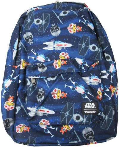 Star Wars Chibi Ships Allover Print Nylon Backpack