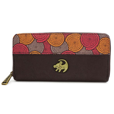 LOUNGEFLY X LION KING AFRICAN FLORAL PRINT WALLET - FRONT