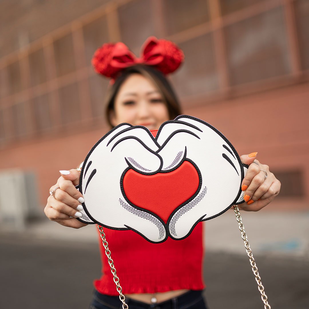 Loungefly X Disney Mickey & Minnie Mouse Heart Hands Crossbody