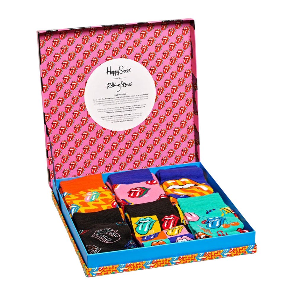 Happy Socks Rolling Stones Socks Gift Box 6-Pack