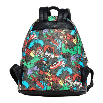 707 Street Exclusive - Loungefly Marvel Avengers Allover Print Mini Backpack - Back
