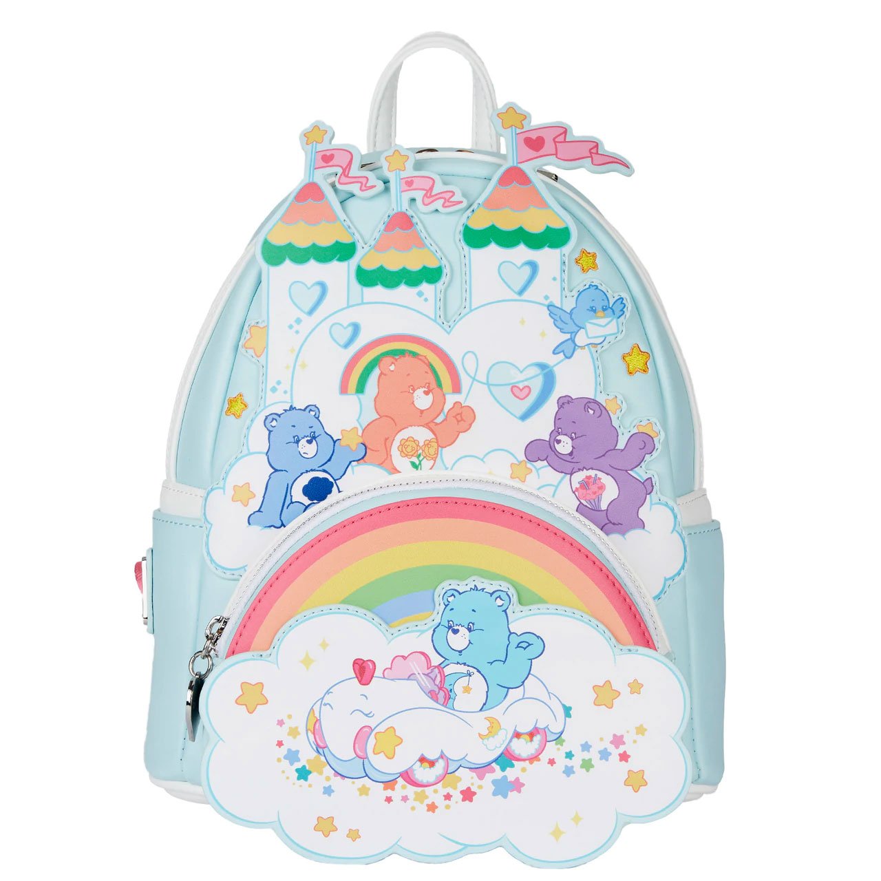Loungefly Care Bears Care-A-Lot Castle Mini Backpack - Front