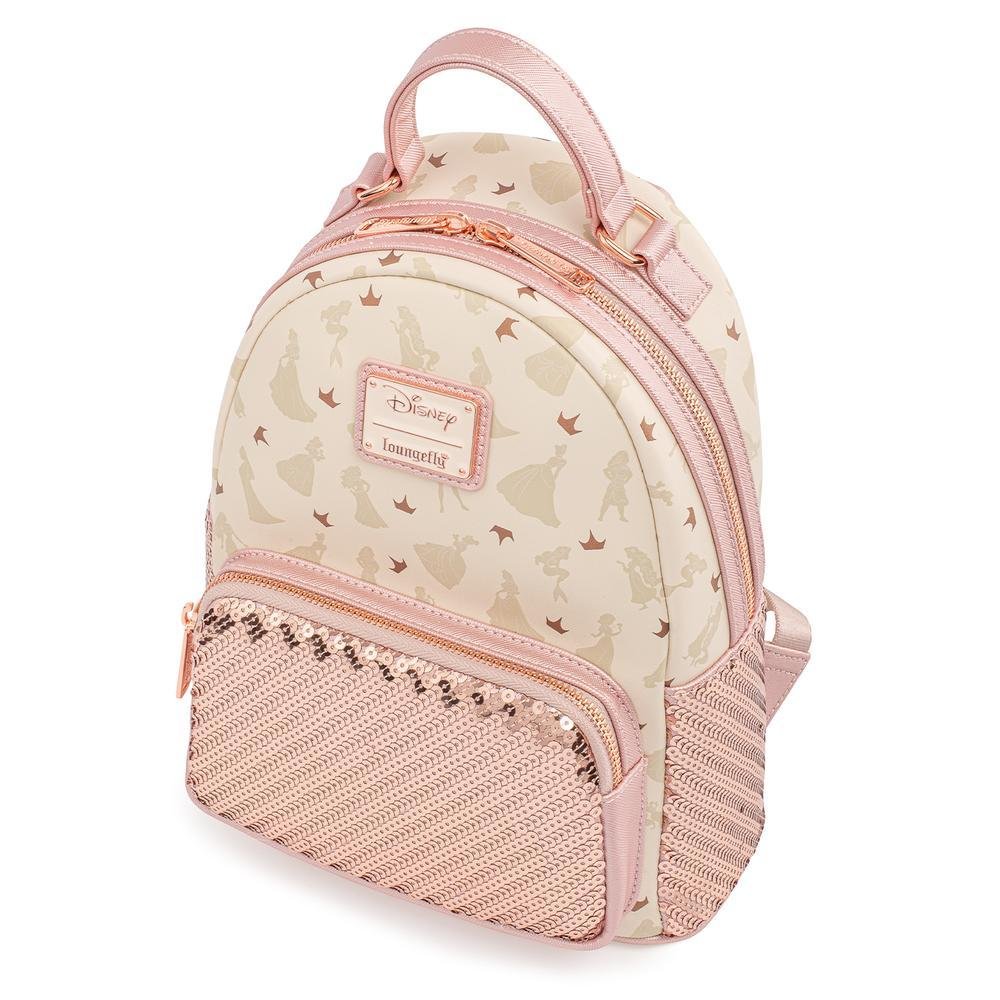 Loungefly Disney Ultimate Princess Allover Print Sequin Mini Backpack