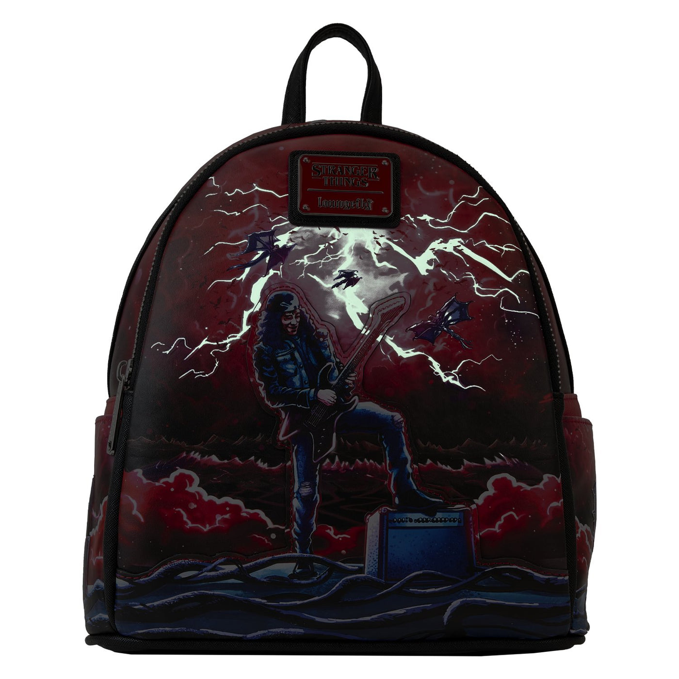 Loungefly Netflix Stranger Things Eddie Tribute Mini Backpack - Glow in the Dark Front