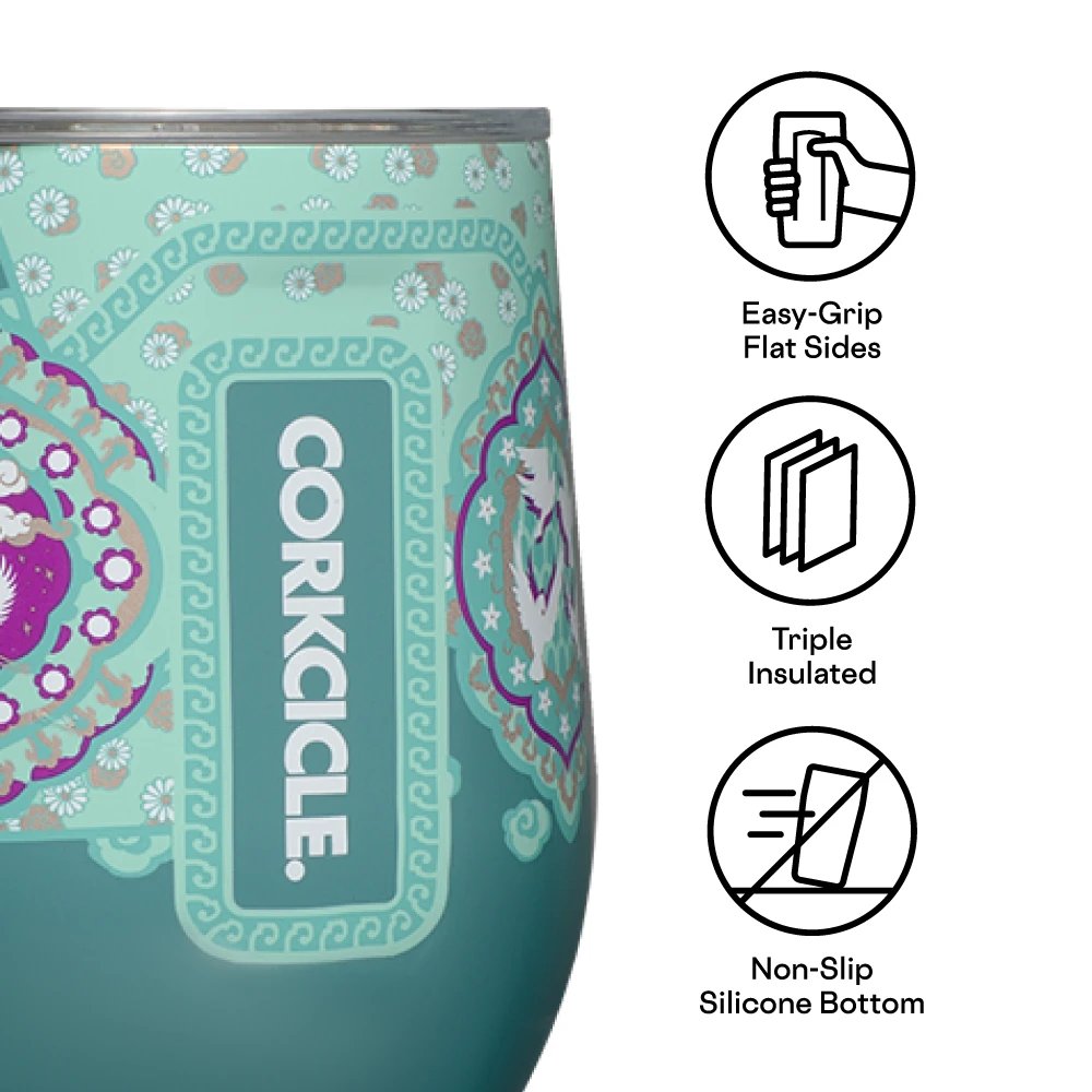 Corkcicle Disney Princess Jasmine 12oz Stemless Cup - Alternative Close Up