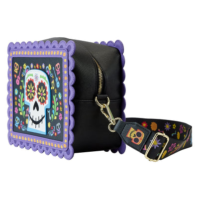 Loungefly Disney Pixar Coco Miguel Floral Skull Crossbody - Side View