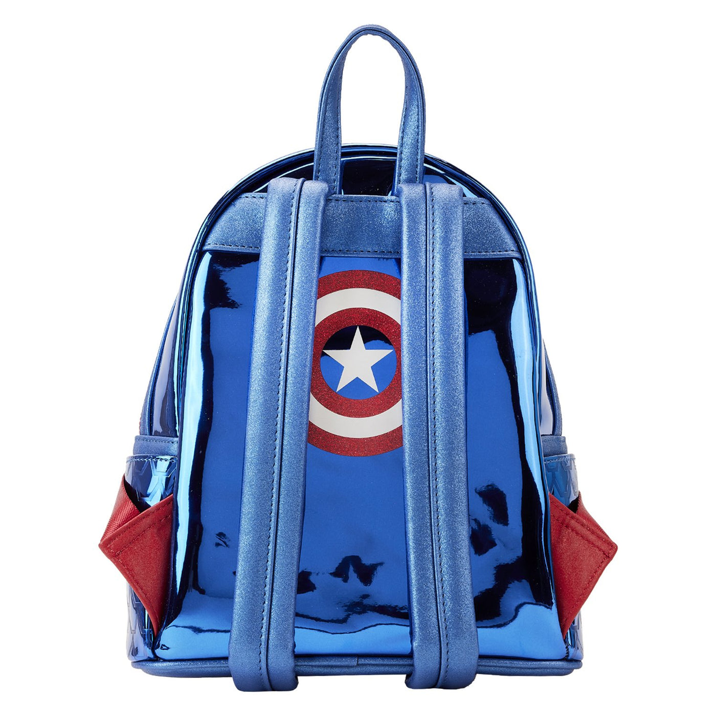Loungefly Marvel Shine Captain America Cosplay Mini Backpack - Back