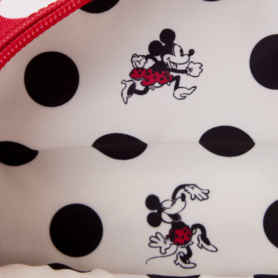 Loungefly Disney Minnie Rocks the Dots Nylon Passport Crossbody - Interior