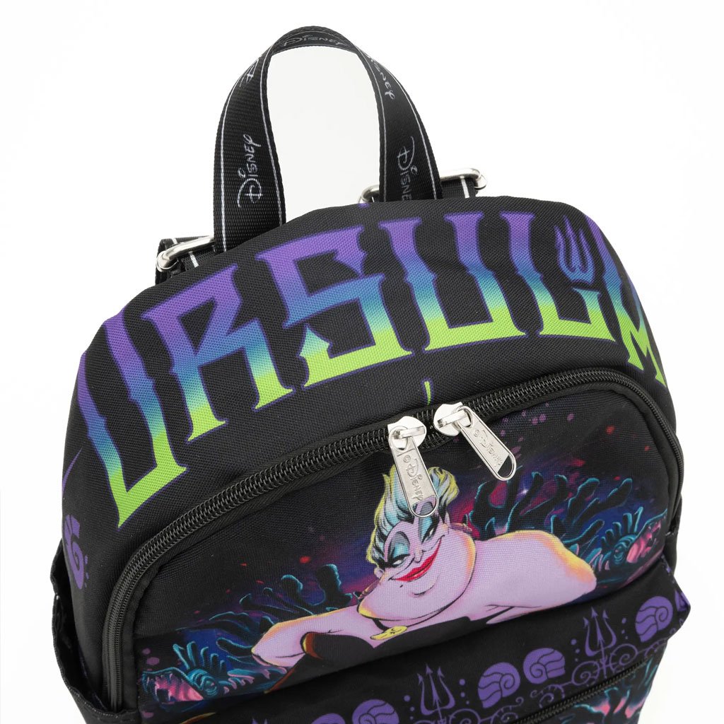 WondaPop Disney Villains The Little Mermaid Ursula 13" Nylon Mini Backpack - Top View