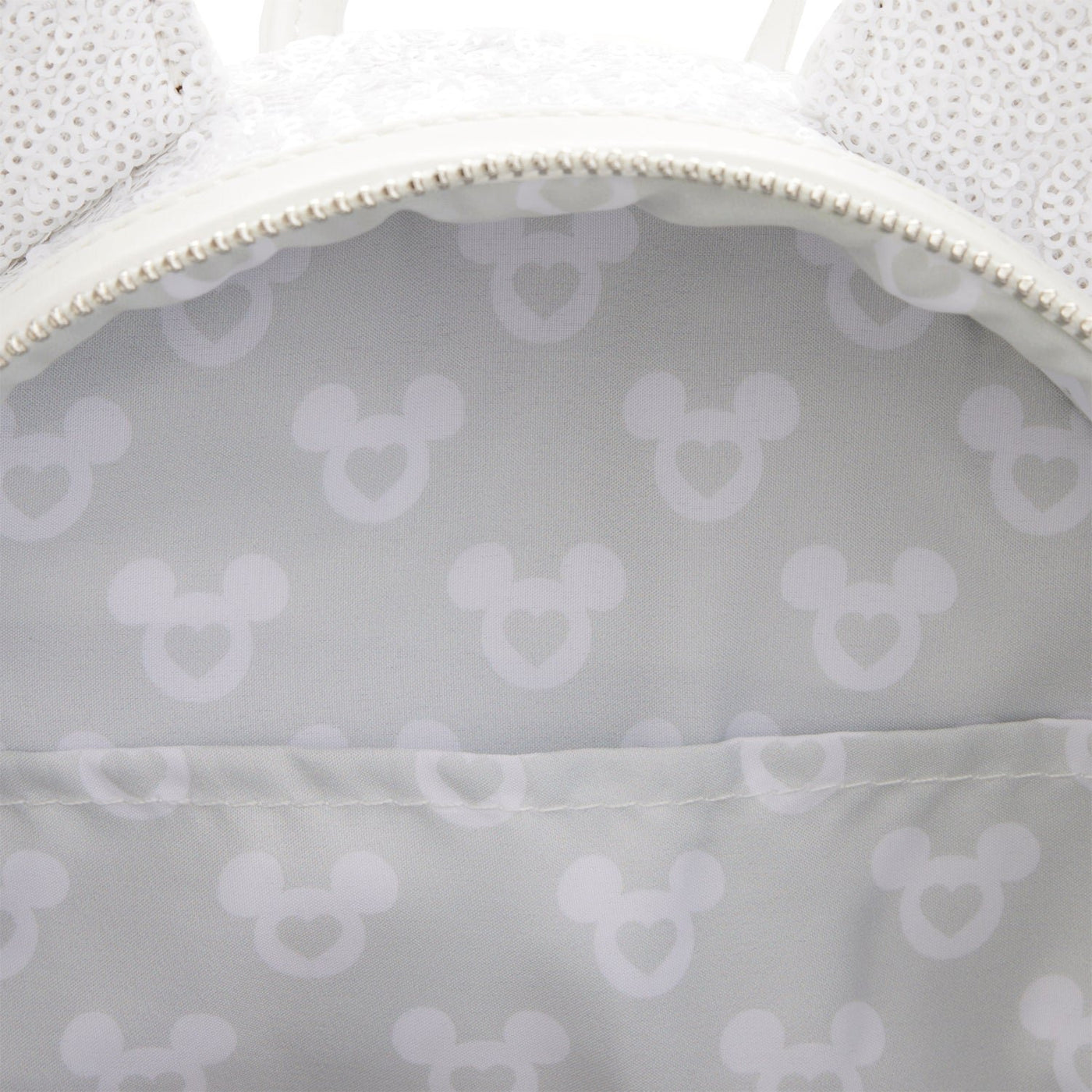 Loungefly Disney Minnie Sequin Wedding Mini Backpack - Interior Lining