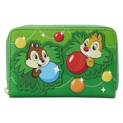 Loungefly Disney Chip and Dale Ornaments Zip-Around Wallet - Front