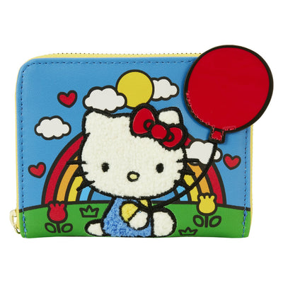 Loungefly Sanrio Hello Kitty 50th Anniversary Chenille Zip-Around Wallet - Front