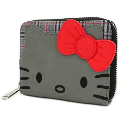 Loungefly x Hello Kitty Faux-Leather Plaid Zip-Around Wallet - SIDE