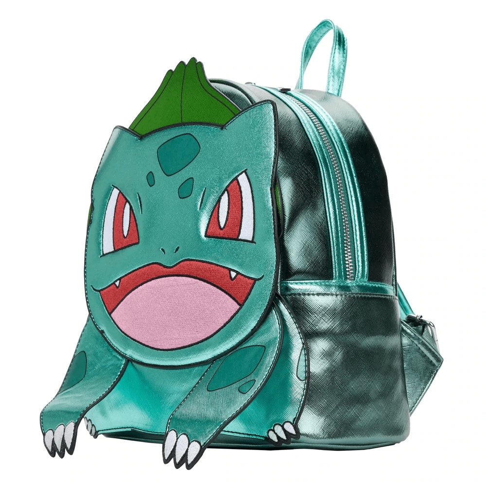 Loungefly Pokemon Metallic Bulbasaur Mini Backpack - Close Up
