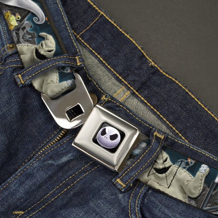 Jack Expression6 Full Color - Nightmare Before Christmas 4-Character Group/Cemetery Scene Webbing Seatbelt Belt-LIFESTYLE