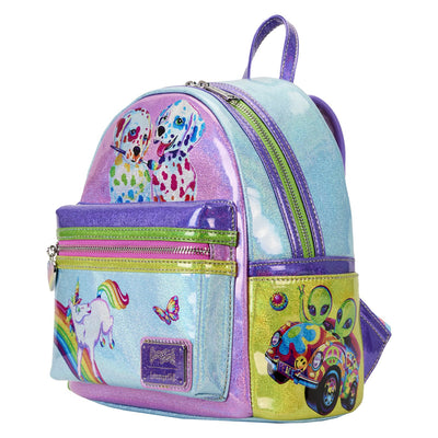 Loungefly Lisa Frank Color Block Mini Backpack - Alternate Side View