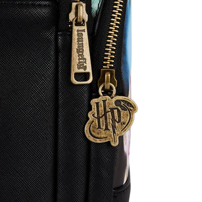 Loungefly Harry Potter Trilogy Triple Pocket Mini Backpack - Enamel Zipper Pull
