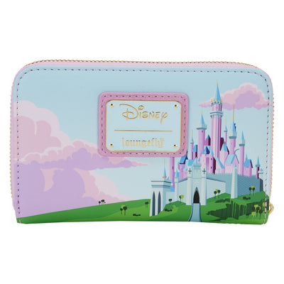 Loungefly Disney Sleeping Beauty Stained Glass Castle Zip-Around Wallet - Back