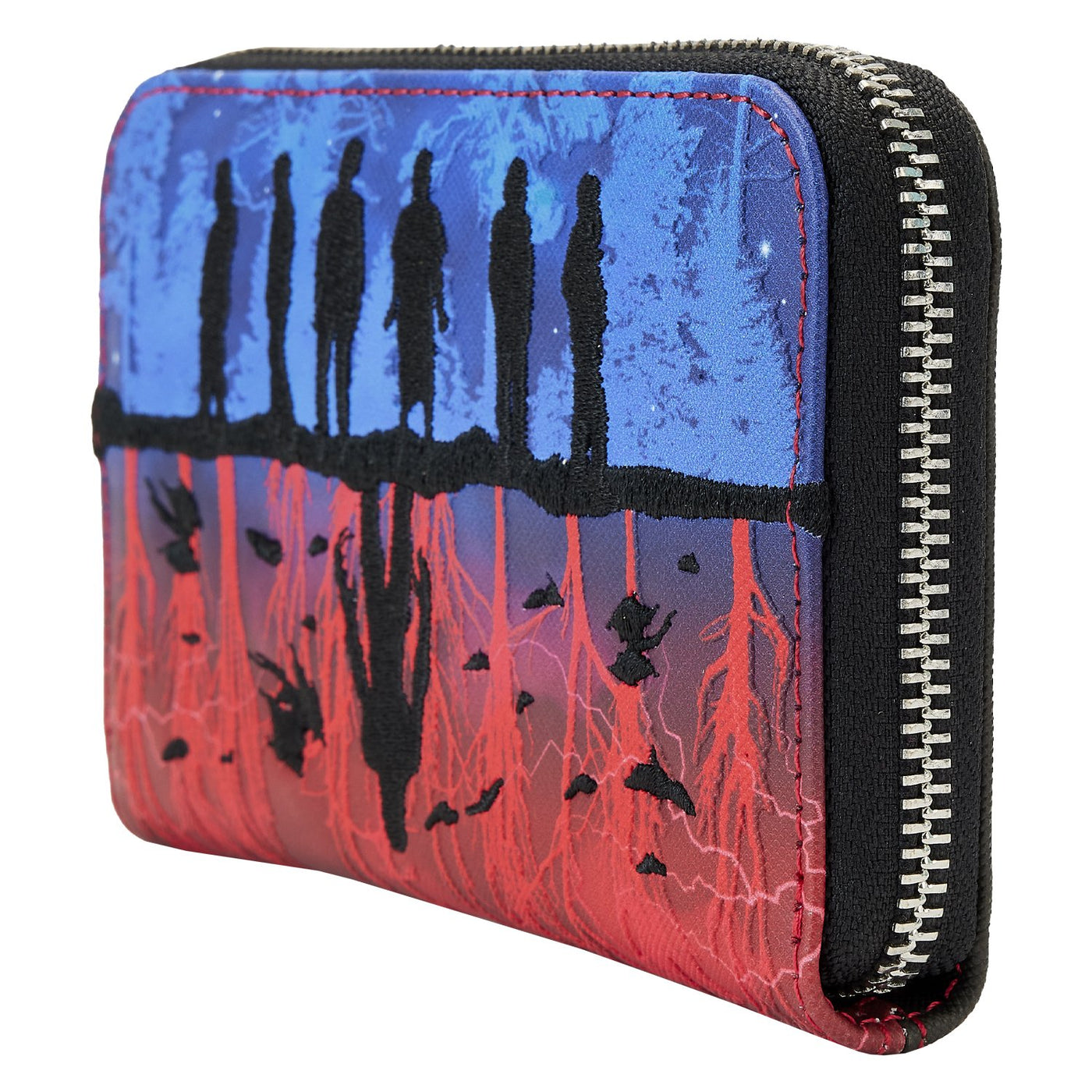 671803461109 - Loungefly Netflix Stranger Things Upside Down Shadows Zip-Around Wallet - Side View