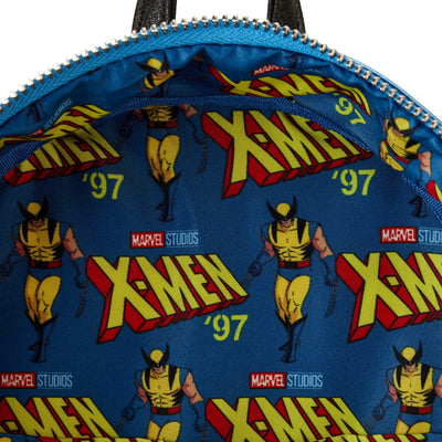 Loungefly Marvel Shine Wolverine Cosplay Mini Backpack - Interior Lining