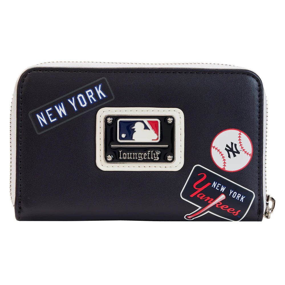 Loungefly MLB New York Yankees Patches Zip-Around Wallet - Back - 671803422261