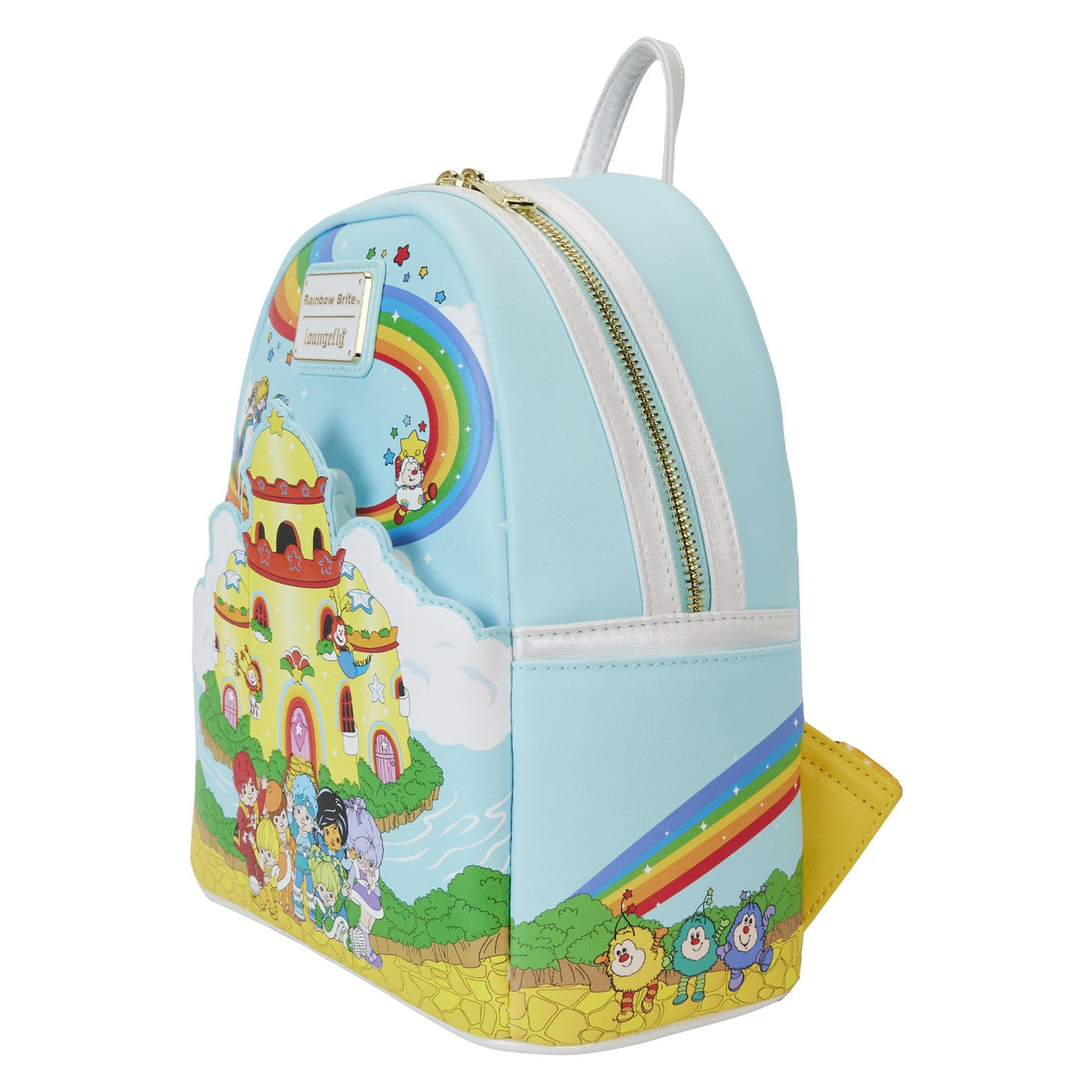 Loungefly Hallmark Rainbow Brite Castle Group Mini Backpack - Side View