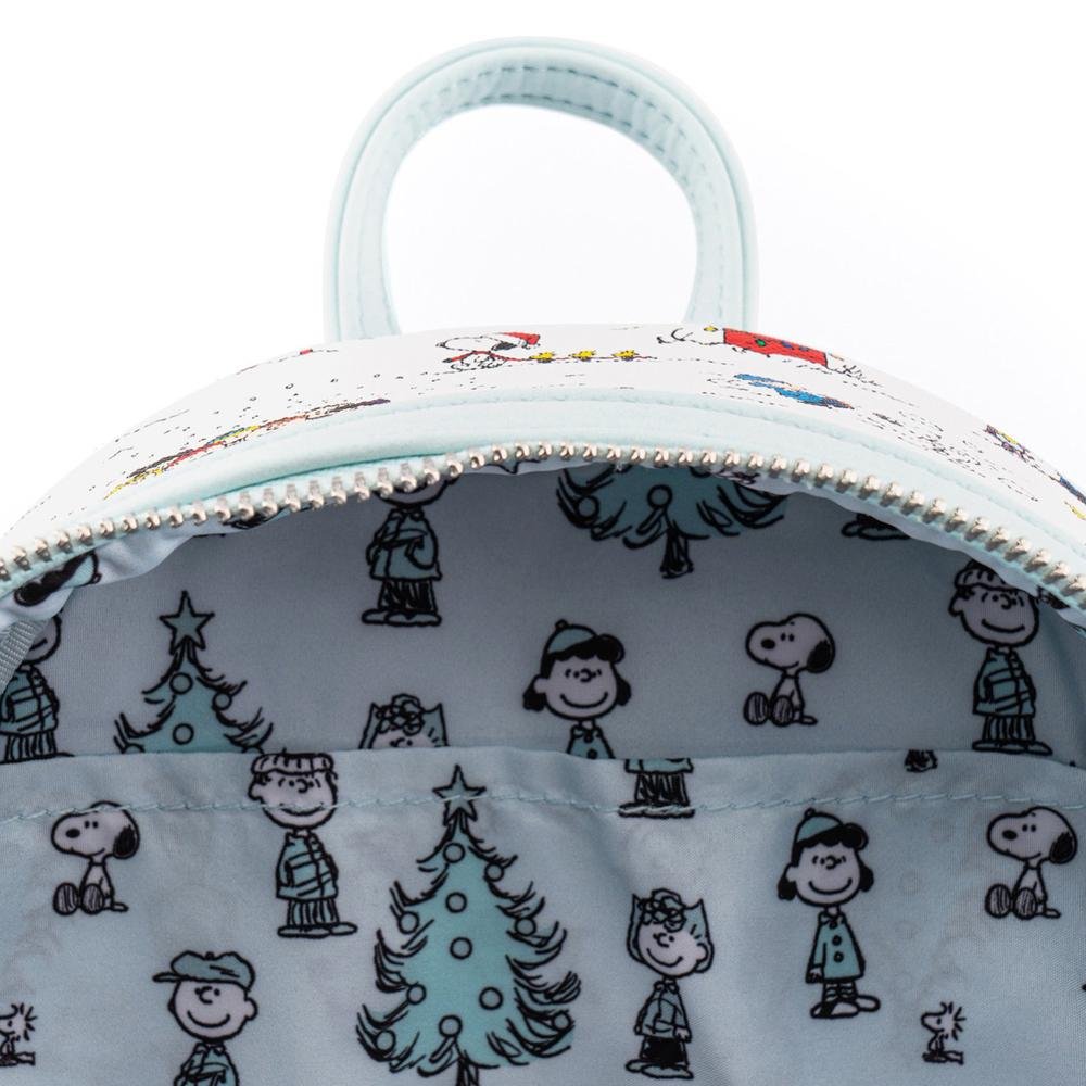 Loungefly Peanuts Happy Holidays Allover Print Mini Backpack