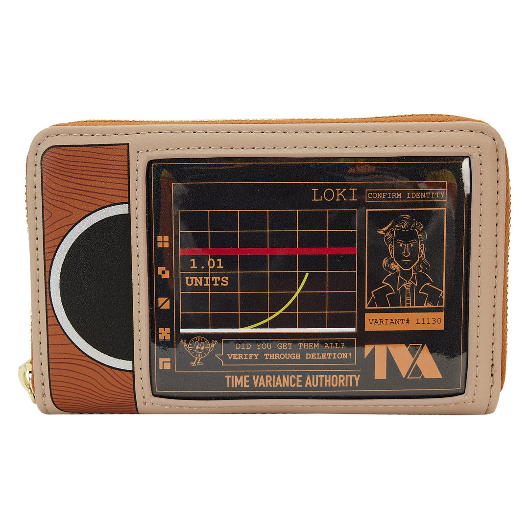 Loungefly Marvel Loki TVA Zip-Around Wallet - Front