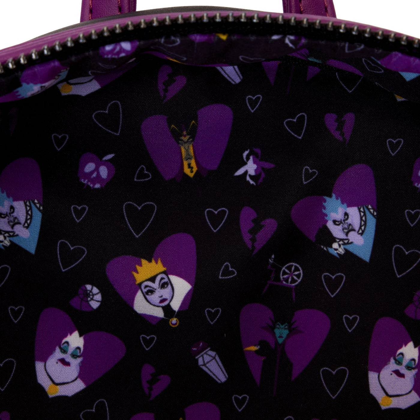 Loungefly Disney Villains Curse Your Hearts Mini Backpack - Interior