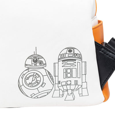 707 Street Exclusive - Loungefly Star Wars R2D2 and BB8 Light Up Cosplay Mini Backpack - Back Detail