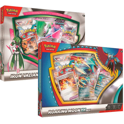 Pokemon - Roaring Moon ex Box or Iron Valiant ex Box (One at Random) Card Game - Both Packs