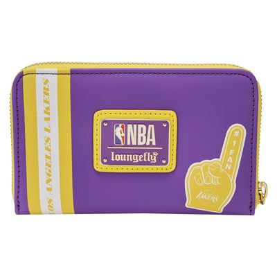 671803451636 - Loungefly NBA Los Angeles Lakers Patch Icons Zip-Around Wallet - Back
