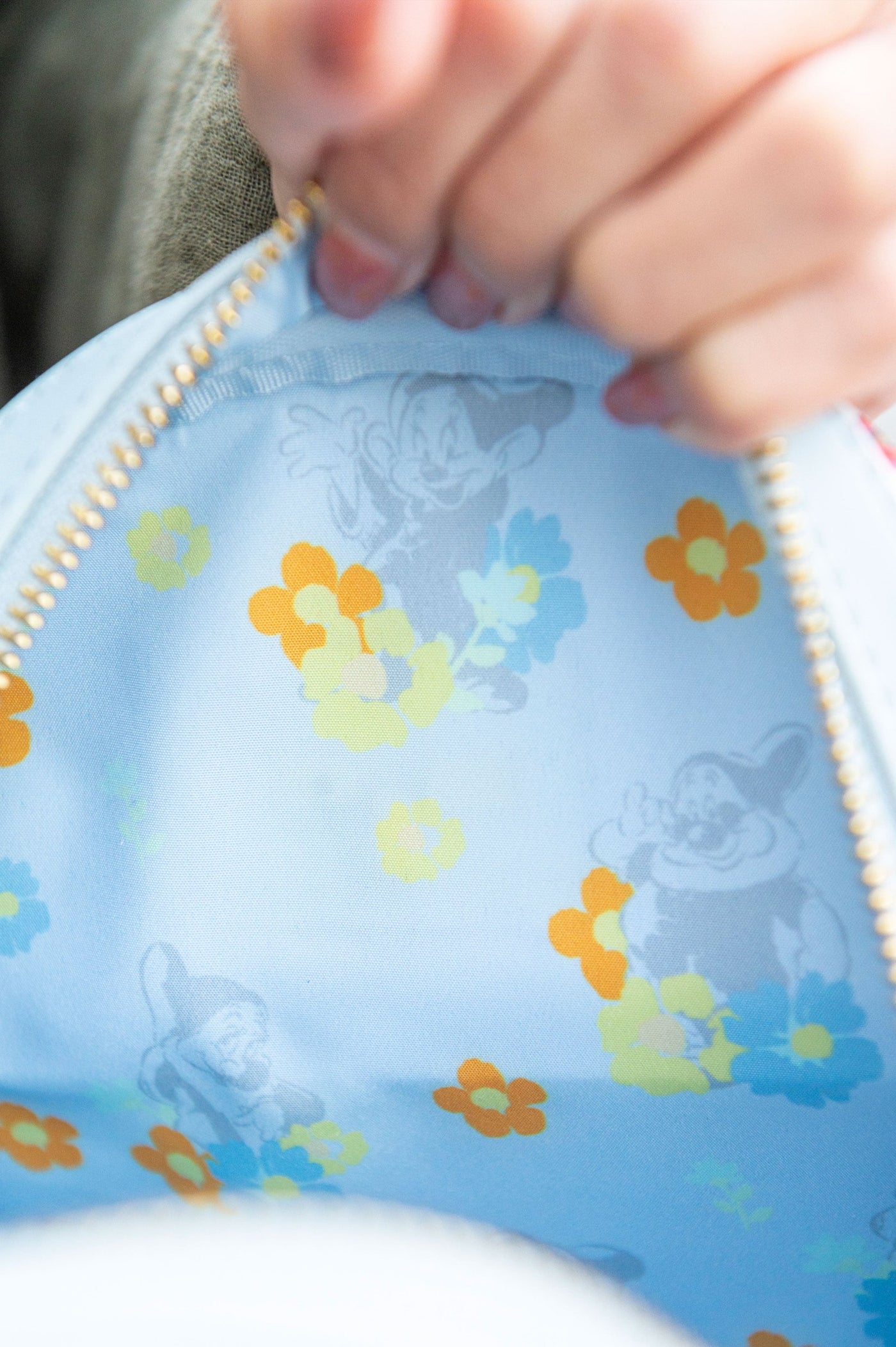 707 Street Exclusive - Loungefly Disney Snow White and the Seven Dwarfs Blue Mini Backpack - IRL Interior Lining