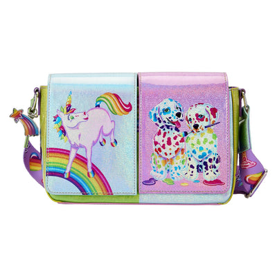 Loungefly Lisa Frank Color Block Crossbody - Front