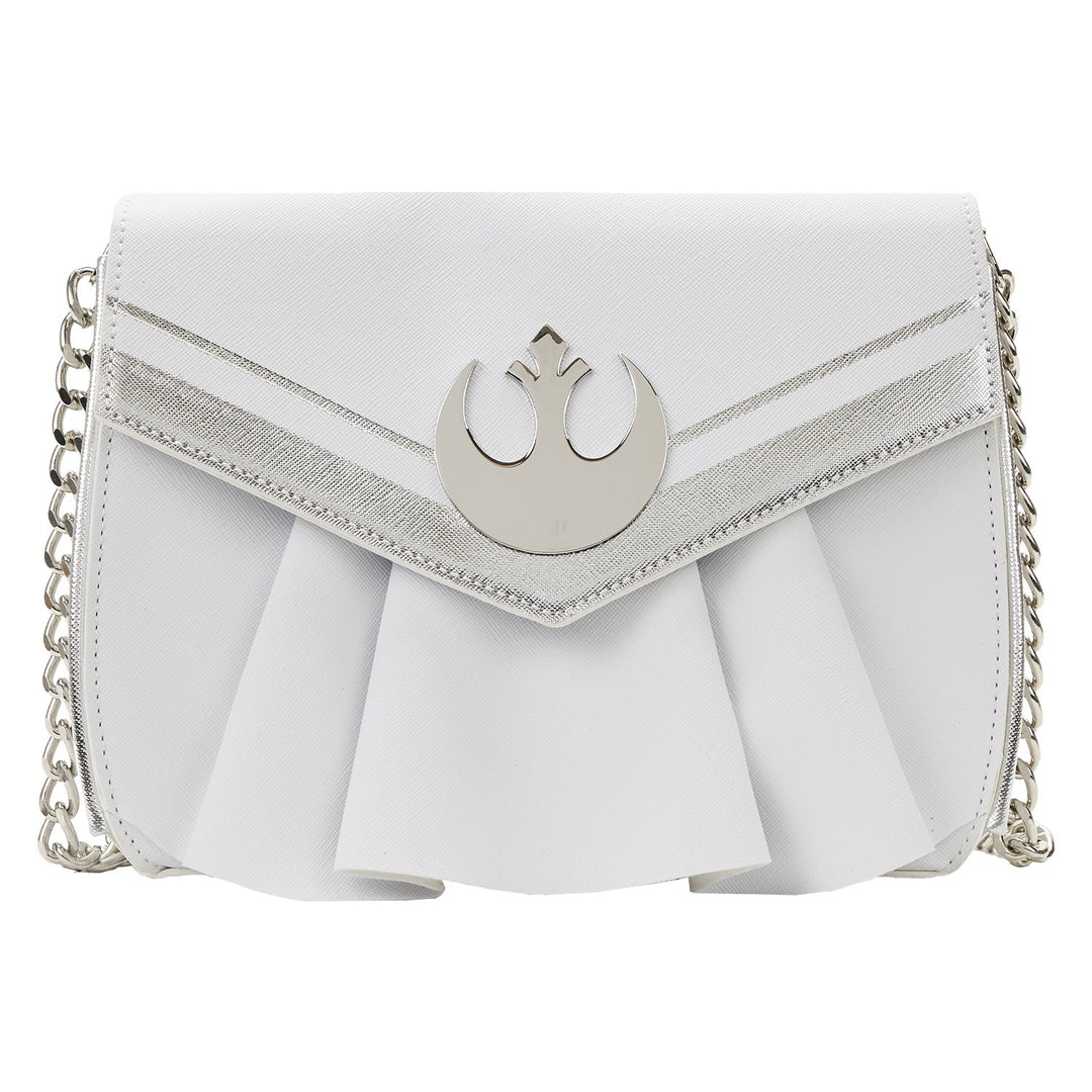 Loungefly Star Wars Princess Leia White Cosplay Chain Strap Crossbody - Front
