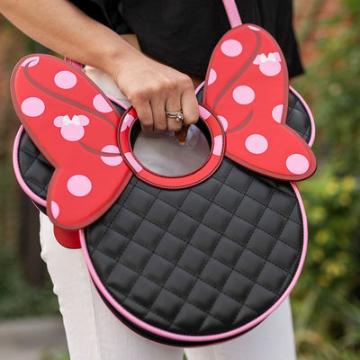 Loungefly X Disney Minnie Mouse Quilted Bow Head Crossbody