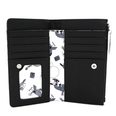 LOUNGEFLY X DISNEY MICKEY MOUSE PLANE CRAZY FLAP WALLET - INSIDE PRINT