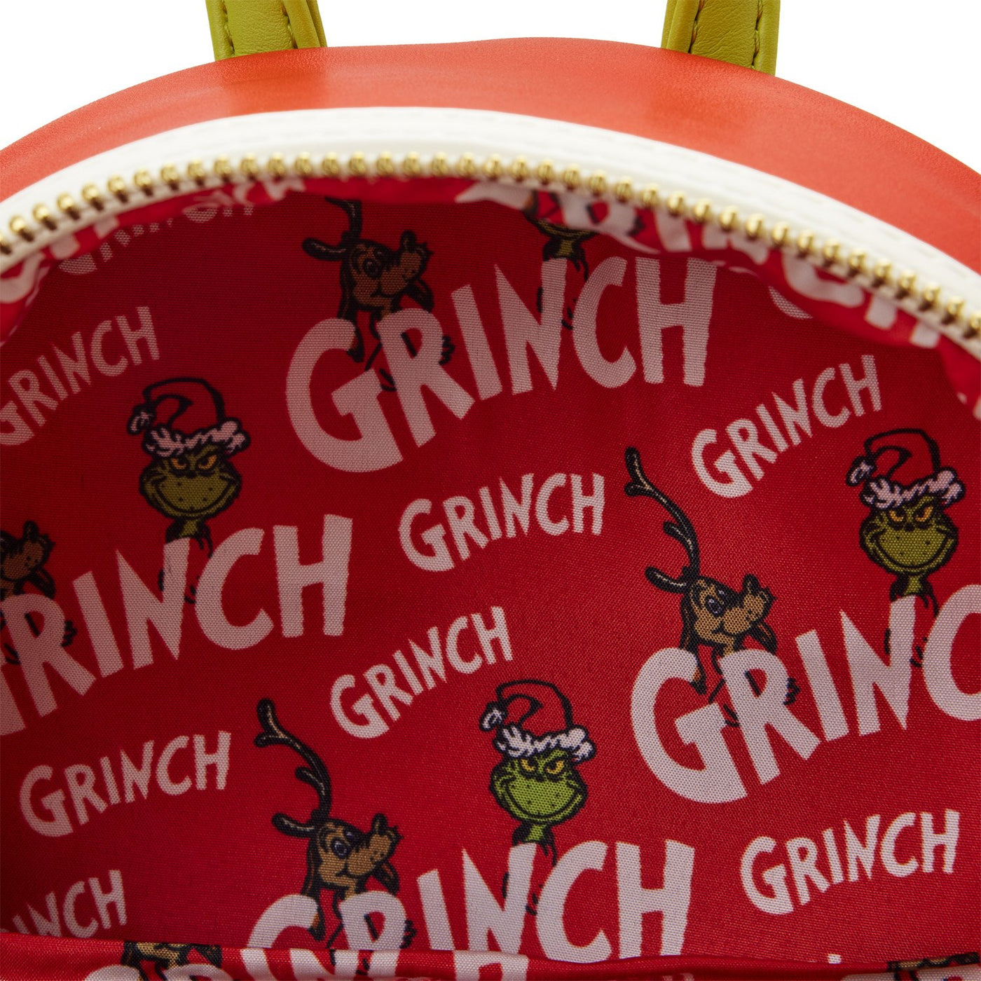 Loungefly Dr Seuss Grinch Lenticular Heart Mini Backpack - Interior Lining