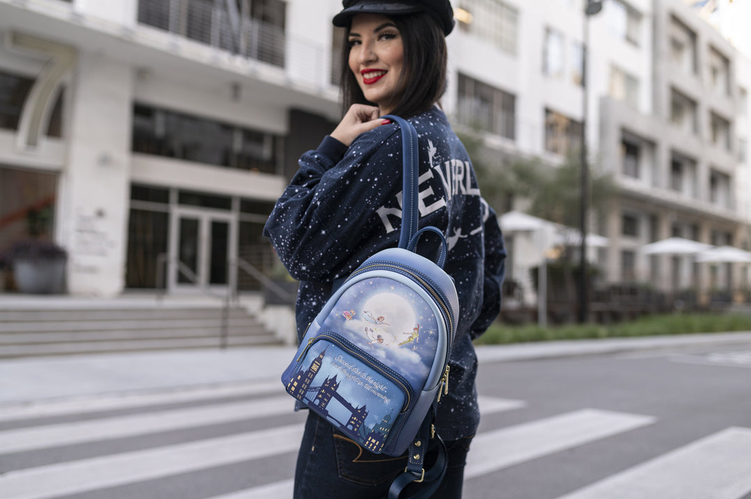 Loungefly Disney Peter Pan Second Star Glow in the Dark Mini Backpack