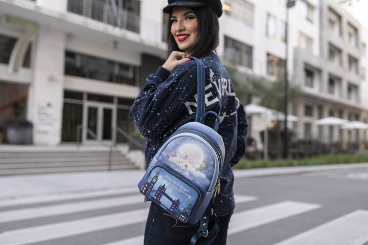 Loungefly Disney Peter Pan Second Star Glow in the Dark Mini Backpack